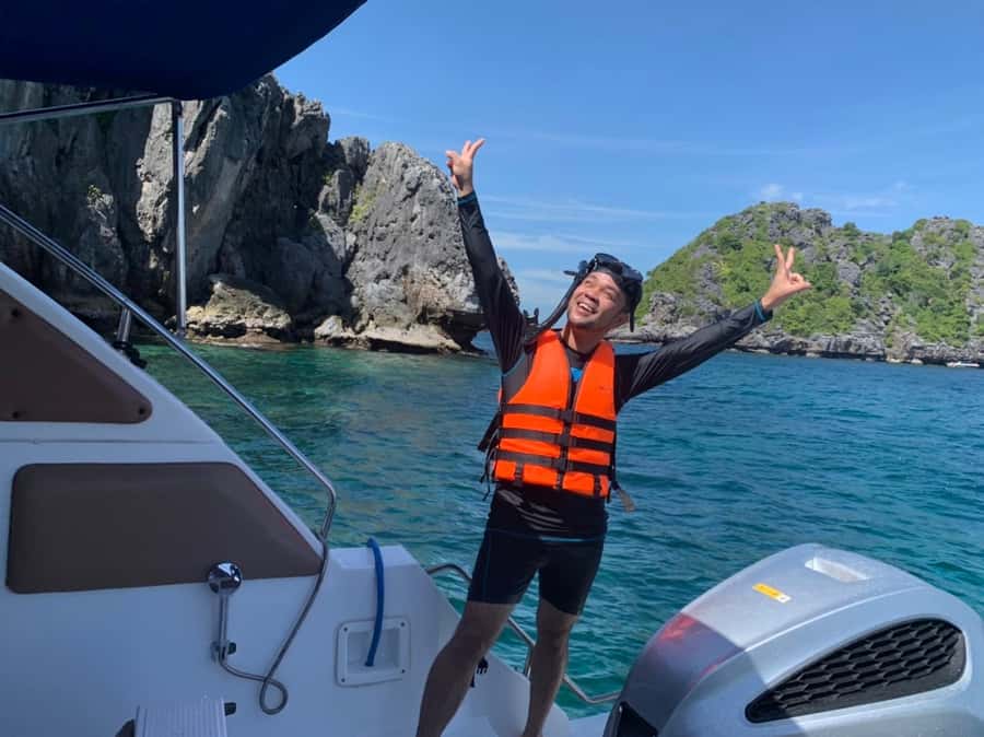 Koh Samui: Angthong Marine Park Speedboat Tour with Kayaking - Wua Talap and the 200-step climb