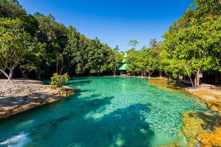 Krabi: Emerald Pool & Hot Spring Waterfall with Kayaking - A full day split between jungle pools and sea mangroves