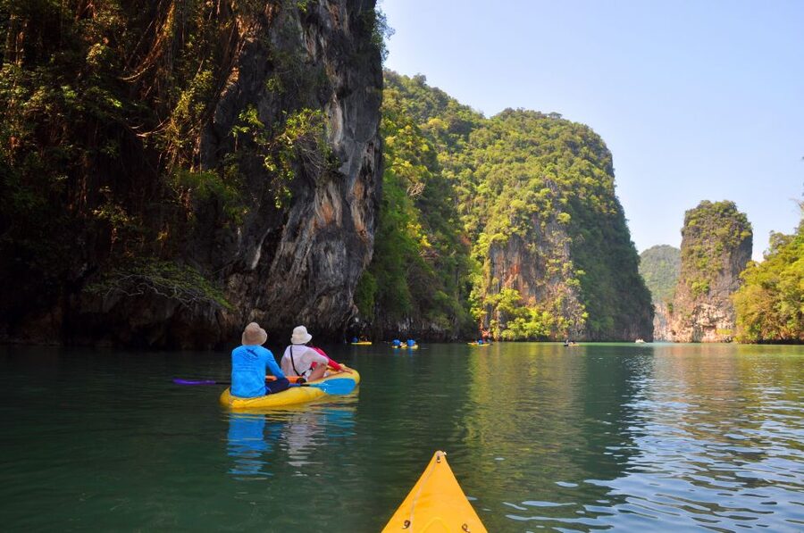 Krabi: Guided Kayaking Tour at Ao Thalane - Limestone canyons, caves, and calm lagoons