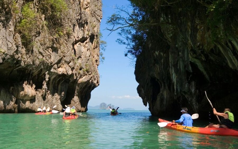 Krabi: Guided Kayaking Tour at Ao Thalane - Morning or evening, and what the weather changes