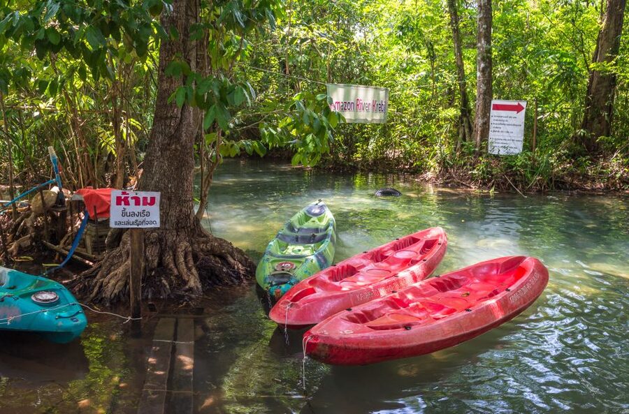 Krabi: Half-Day Blue Lagoon Kayaking at Klong Srakaew & ATV - Kayaking through the freshwater pools