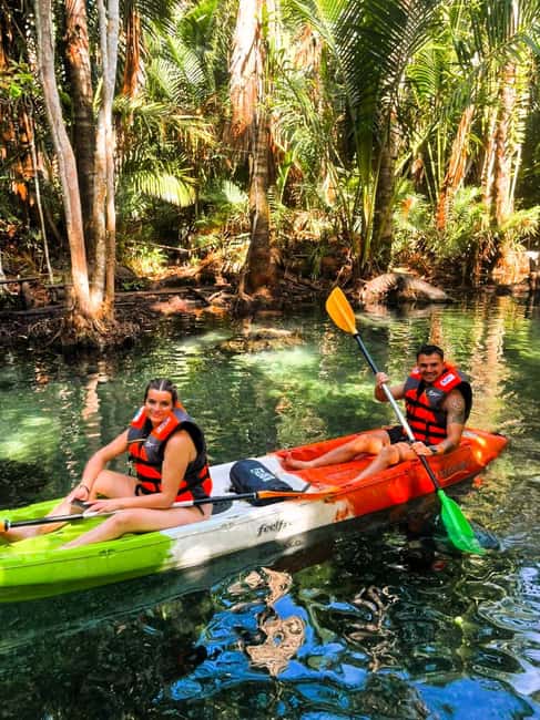 Krabi: Hidden Mirror Lake Kayak, Swim & Easy Nature Activity - Paddling beneath limestone cliffs and through narrow channels