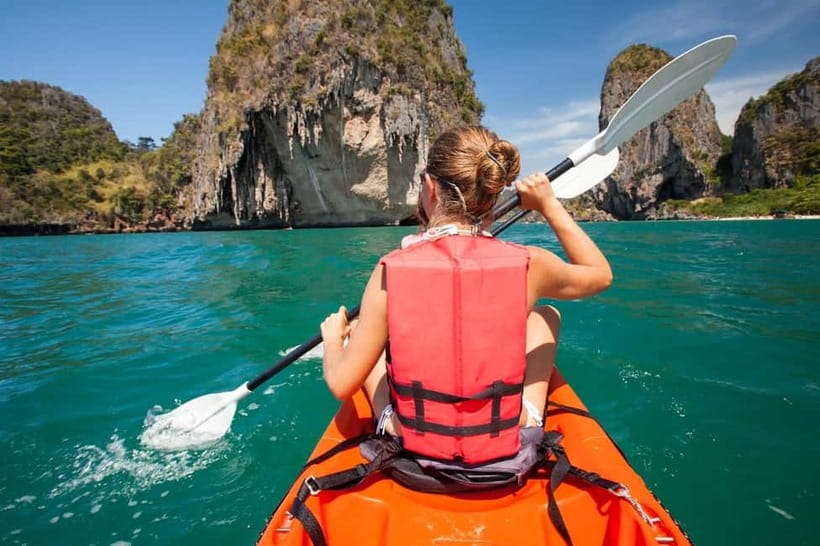 Krabi: Hong Island Longtail Boat & Kayak Tour w Buffet Lunch - Key points at a glance