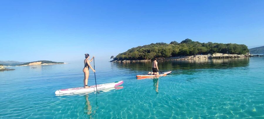 Ksamil islands: Stand-Up Paddle Tour (SUP Tour) - The first minutes: safety, balance, and paddle strokes