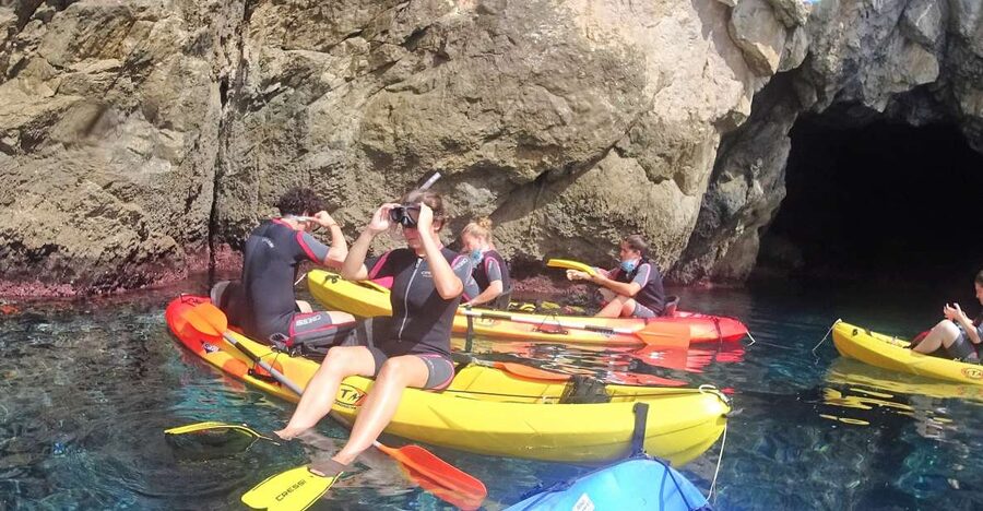 La Herradura: Cerro Gordo Natural Park Kayak & Snorkel Tour - A beach stop and the snorkeling session