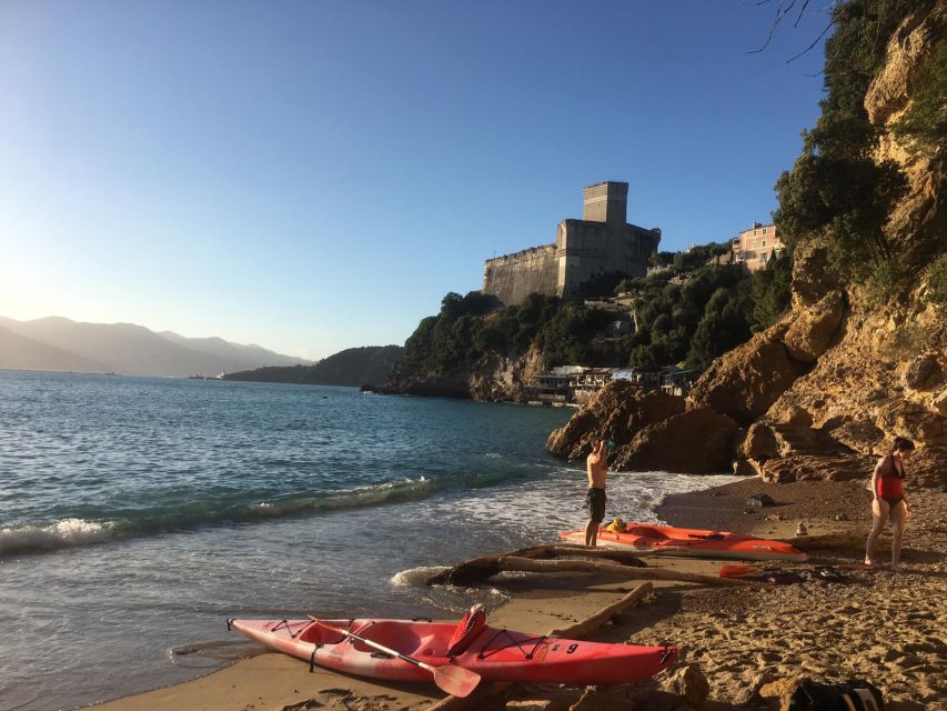 La Spezia: Sunset Kayak & Caves Tour w/ Swimming & Aperitif - Sea caves, cliff views, and the first swim