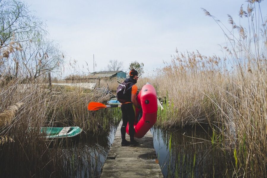 Lago di Massaciuccoli: tour in kayak con Aperitivo - The Guides: Diego, Giacomo, and Beppe
