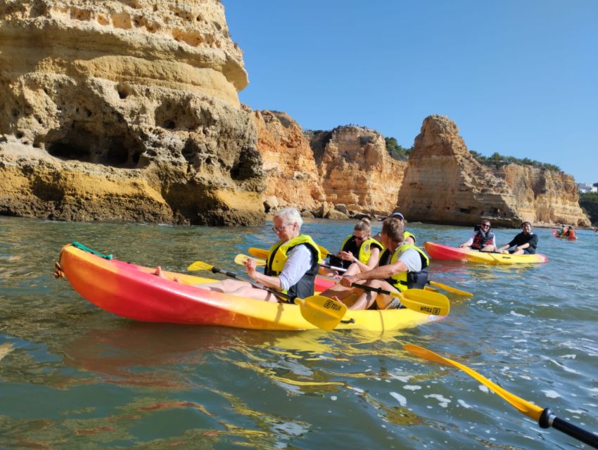 Lagoa: Benagil Cave and Marinha Beach Guided Kayaking Tour - What $34 includes and what it does not