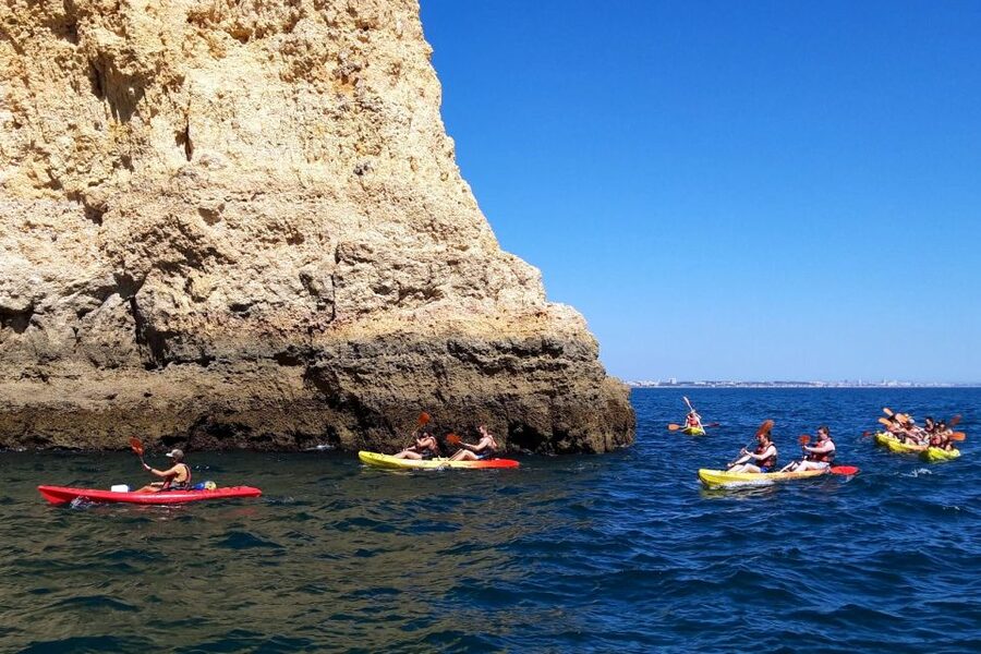 Lagos: Guided Kayak Tour - Entering the caves and arches of Ponta da Piedade