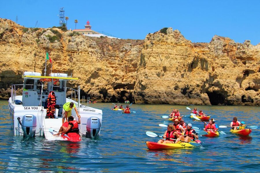 Lagos: Kayaking Tour - Paddling through caves and along the cliffs