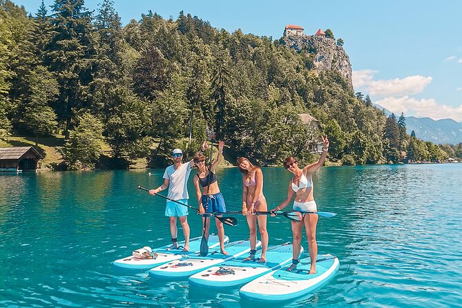 Lake Bled Stand-Up Paddle Boarding Lesson and Tour - Crossing the lake toward Bled Island