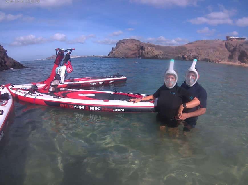 Lanzarote: Electric Paddle Surf and Snorkel Excursion at Papagayo Beach - A simple snack and photos at the end