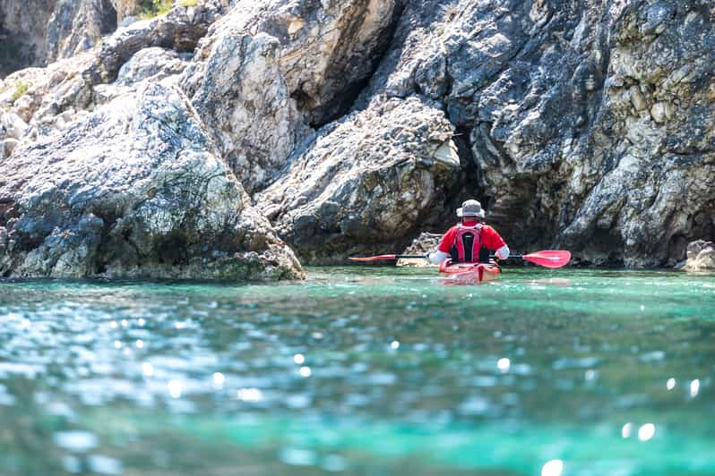 Lefkada: Blue Cave Kayak Tour with a Taste of Greece - Rouda Bay gives you more than one photo stop