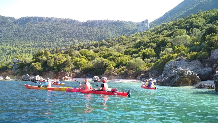 Lefkada: Full Day Sea Kayaking Tour - Scorpios: famous name, limited access
