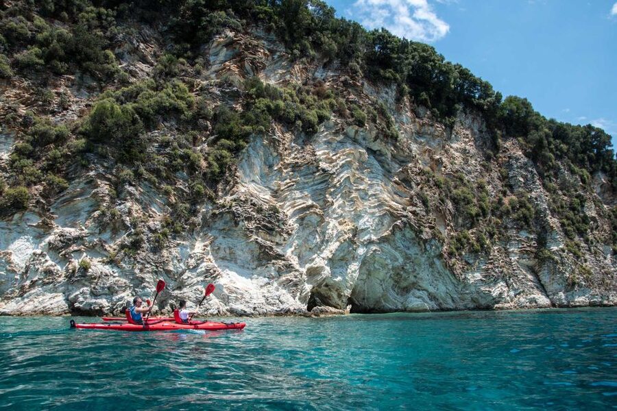 Lefkada: Full Day Sea Kayaking Tour - Madouri: pines and a poet’s mansion