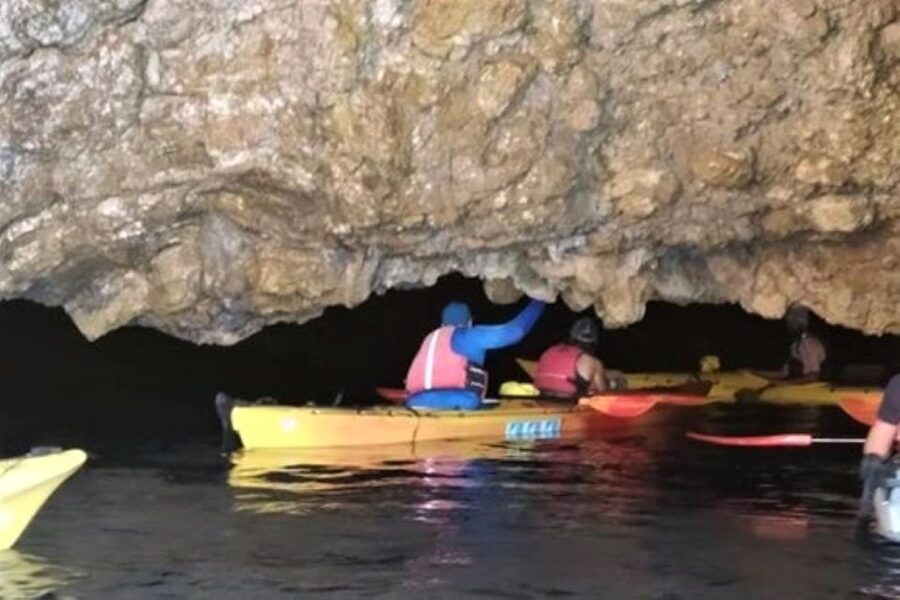 Lefkada: Hidden Blue Cave Kayak Trip with Lunch & Fruits - Key points at a glance