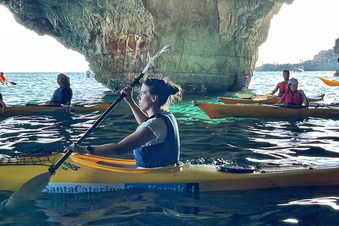 Leuca kayak tour + swimming + speleo-trek in cave - Paddling along Leuca’s Ionian coast
