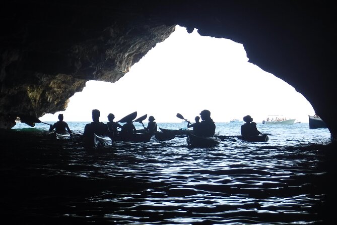 Leuca kayak tour + swimming + speleo-trek in cave - Five caves, five short discoveries