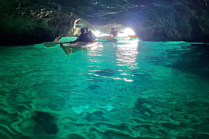 Leuca kayak tour + swimming + speleo-trek in cave - Price and what you receive for $62.63