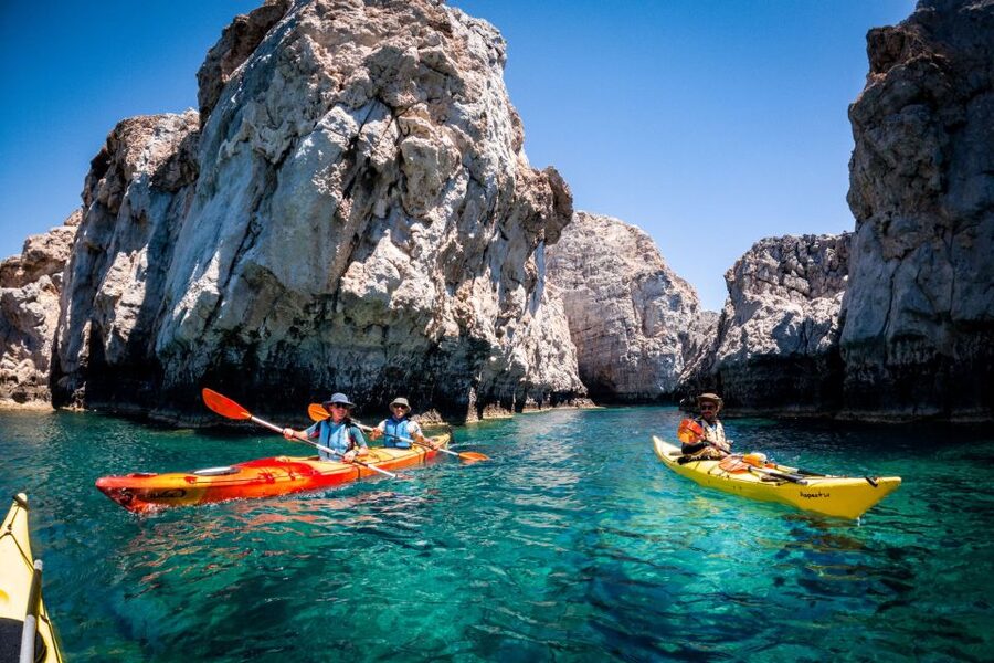 Lindos: Sea Kayaking & Acropolis of Lindos Tour with Lunch - St Paul’s Bay, a beautiful pause in the route