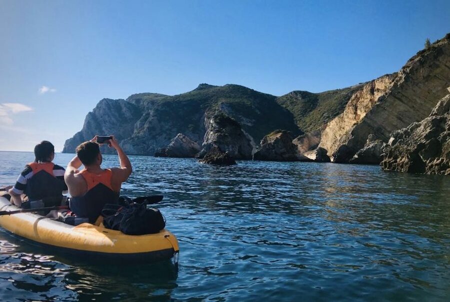 Lisbon: Full-Day Sesimbra Kayak Tour with Picnic - Arriving at Ribeiro do Cavalo Beach