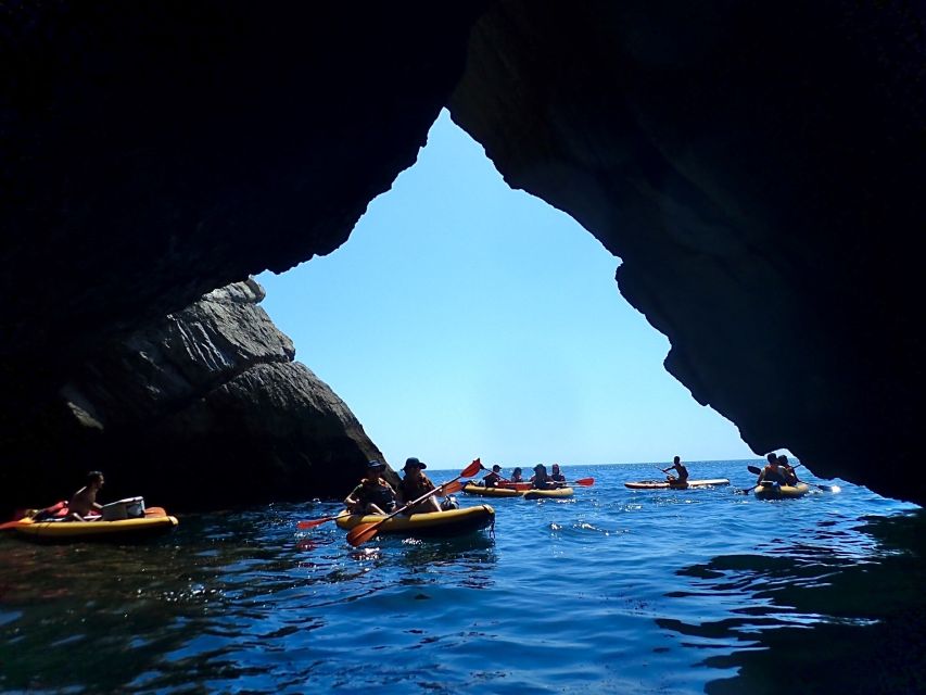 Lisbon: Full-Day Sesimbra Kayak Tour with Picnic - Snorkeling, games, and free time on the sand