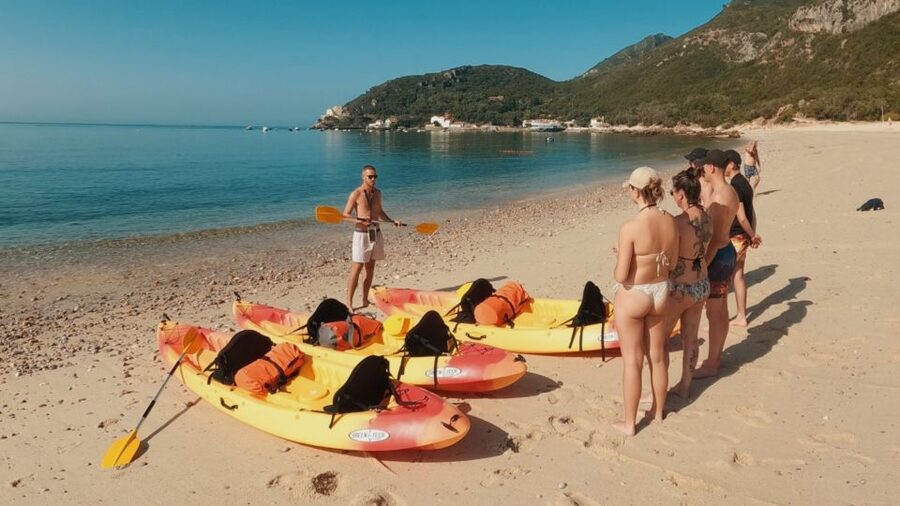 Lisbon: Kayak Snorkeling & Beach Lounge/Pick-Up Available - The beach lounge after the water