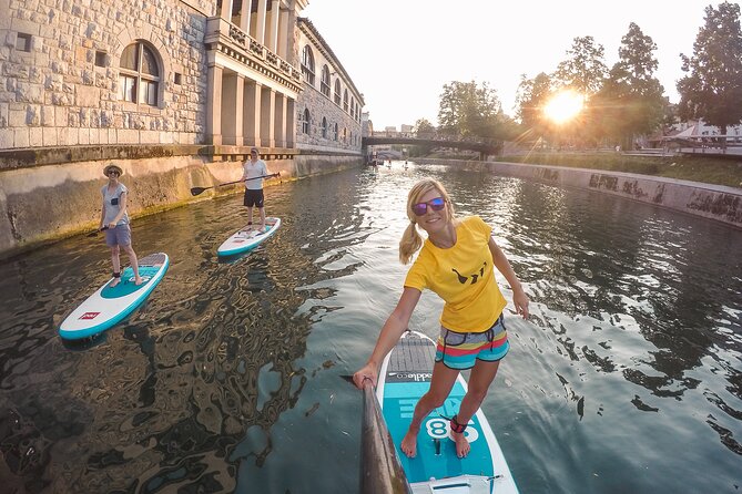 Ljubljana Stand-Up Paddle Boarding Lesson and Tour - Ljubljana Castle above the river