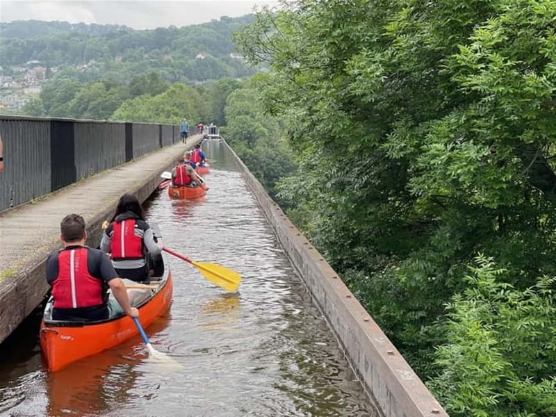 Llangollen: Aqueduct Canoe Tour Adventure - From Whitewater Active to the canal