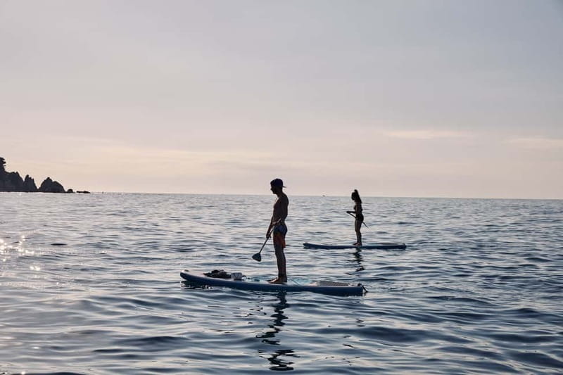Lloret de Mar: Sunrise Paddle Board Ride with Instructor - Getting comfortable on the paddleboard