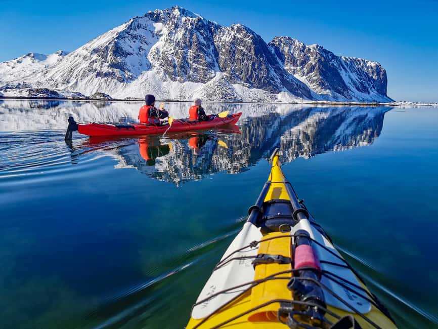 Lofoten: Half-Day Winter Kayak Adventure - Getting dressed for a cold-water outing