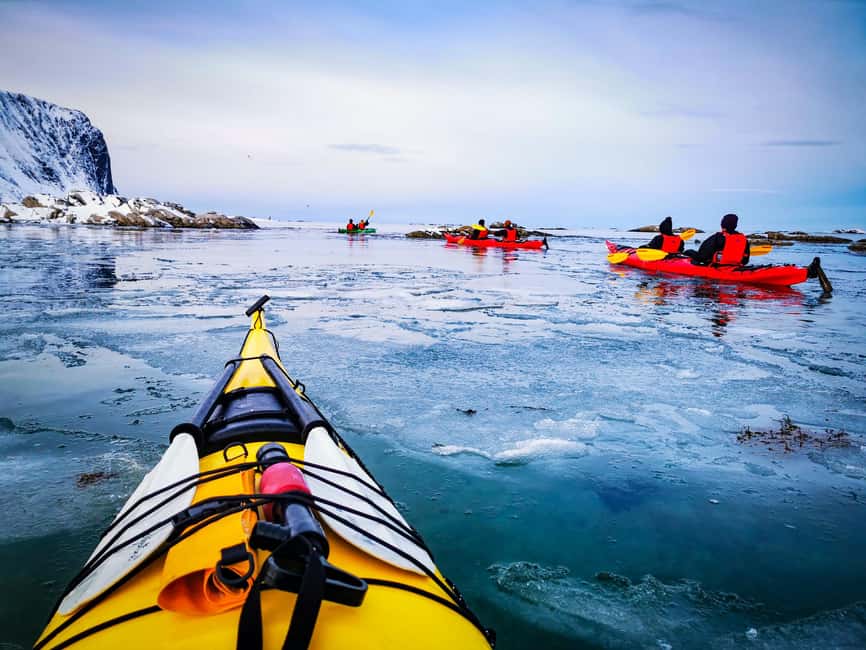 Lofoten: Half-Day Winter Kayak Adventure - The hot drink and snack break