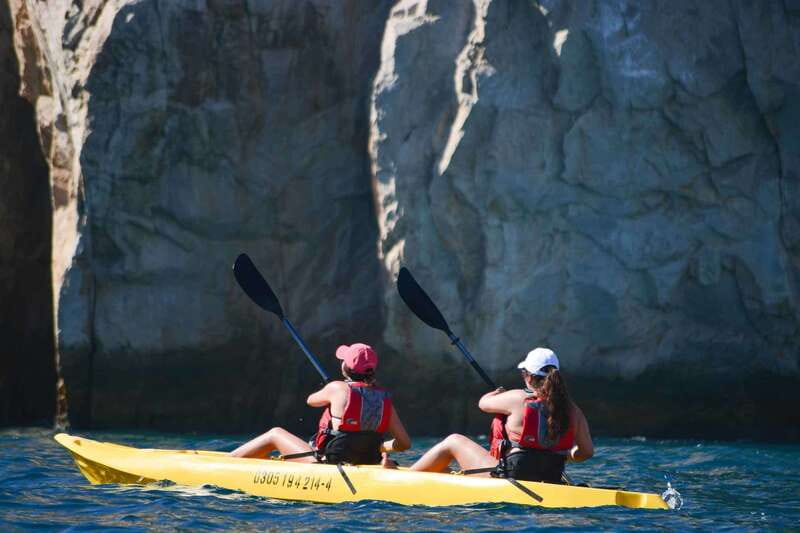 Los Cabos Arch & Playa del Amor Tour by Glass Bottom Kayak - Paddling toward the Arch for two active hours