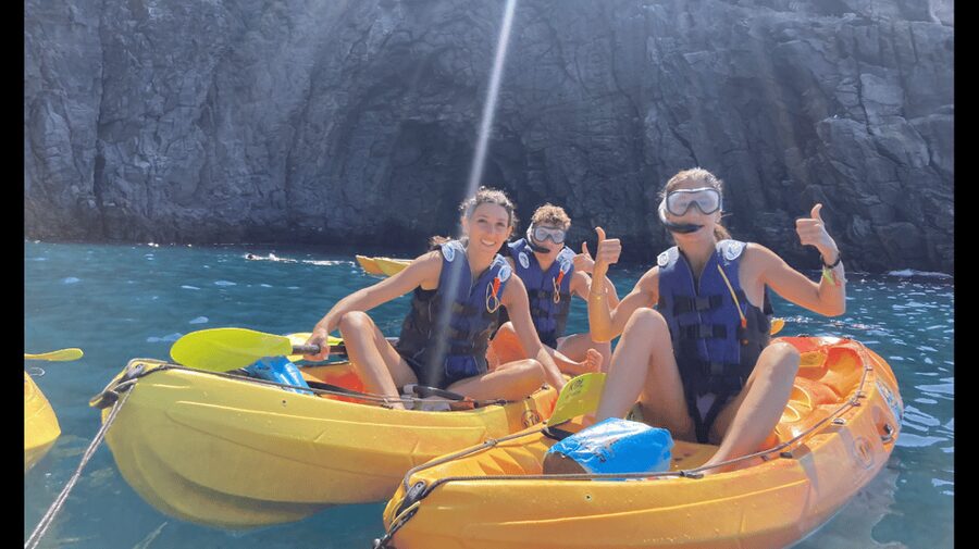 Los Cristianos: Kayak & Snorkel Tour with turtles and photos included - Snorkeling at Palm Mar Cave