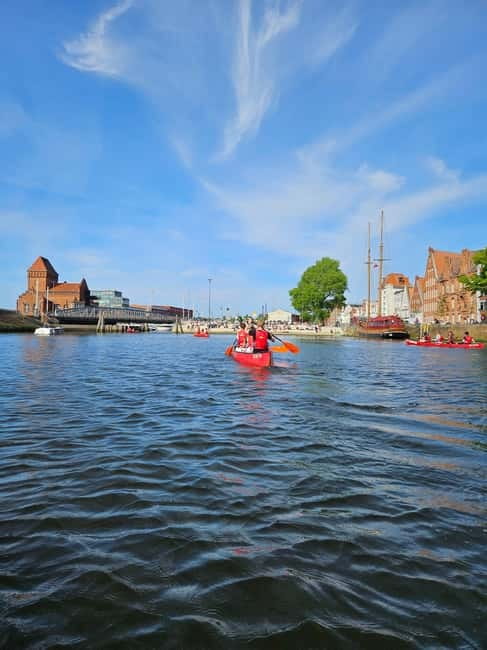 Lübeck's old town by canoe: explore and circumnavigate on your own - The Holsten Gate from the river