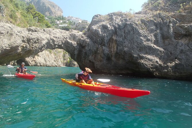 Maiori: Kayaking & Snorkeling tour along the Amalfi Coast - St. Andrew’s Cave and the first major stop