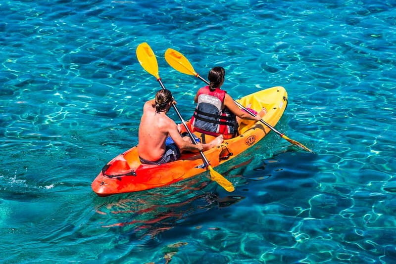 Mallorca: Sea Caves Kayaking Tour, Snorkeling & Snack - Swimming, snorkeling, and Posidonia