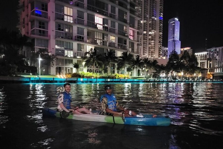 Miami: City Lights SUP or Kayak Night Tour - Setting out beneath I-95 in Downtown Miami