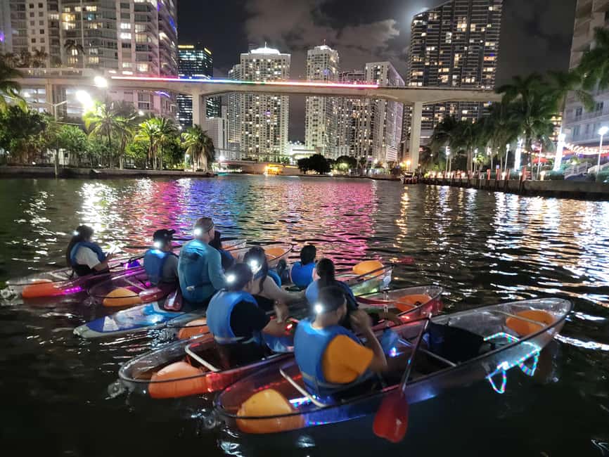 Miami: Guided LED-Lit Kayak Night Tour - Meeting at the river under I-95