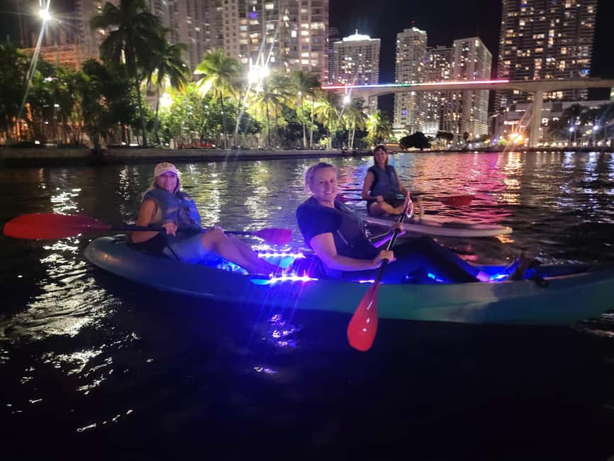 Miami: Guided LED-Lit Kayak Night Tour - Following the Miami River through downtown
