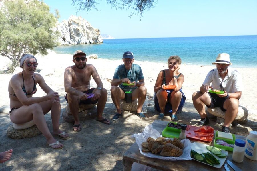 Milos: Guided Kayaking Trip with Snorkelling & Lunch - The second paddle and the most varied stop