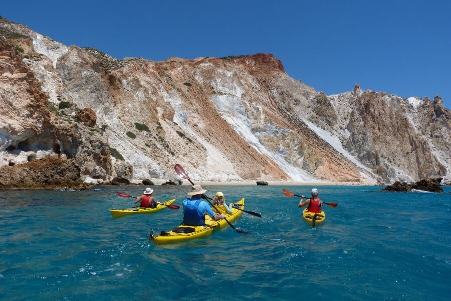 Milos: Guided Kayaking Trip with Snorkelling & Lunch - Lunch on a quiet beach