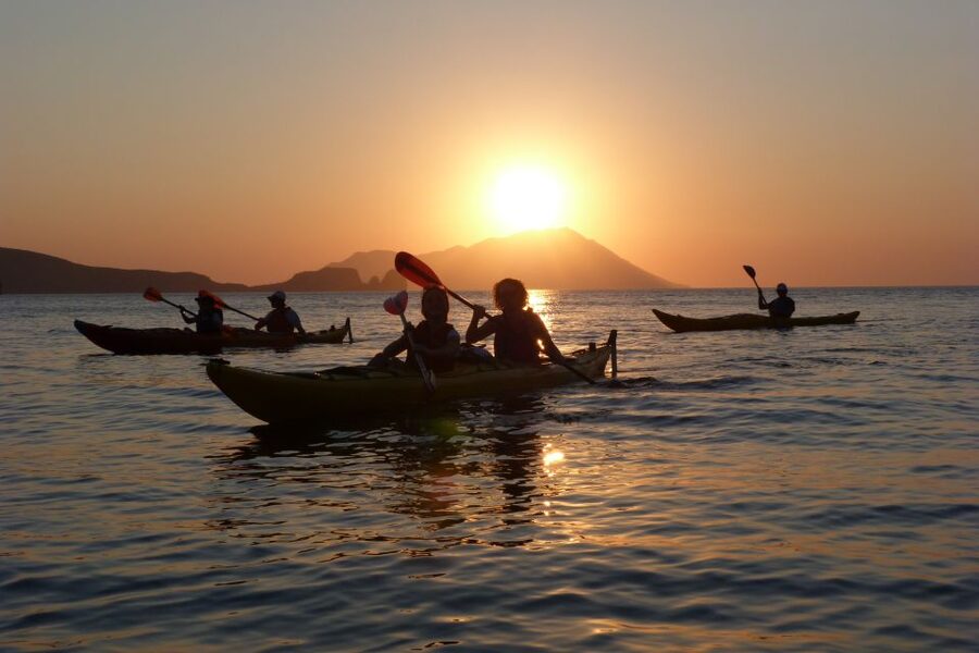 Milos: Sea Kayaking Trip at Sunset with Snack - The Klima Swim and Fruit Snack