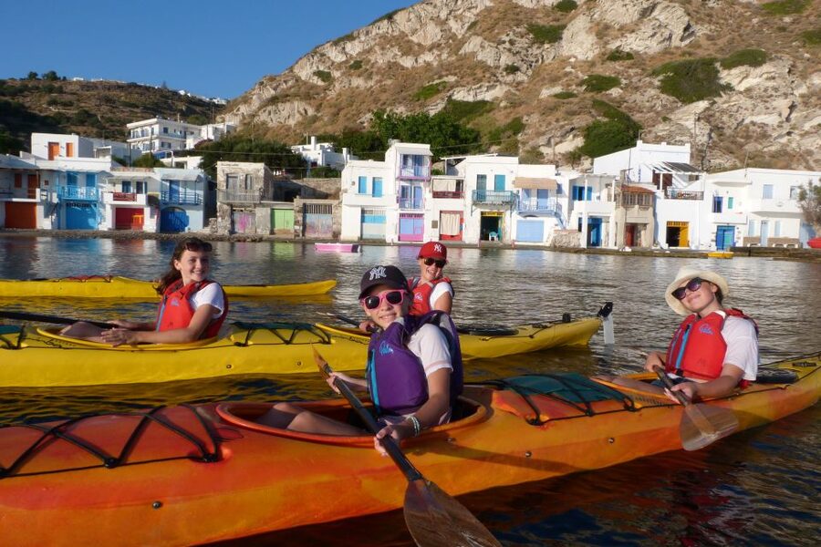 Milos: Sea Kayaking Trip at Sunset with Snack - Paddling from Adamas Toward Klima