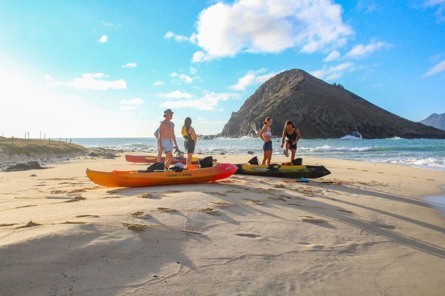 Mokulua Islands Self-Guided Kayak Adventure - Moku Nui, seabirds, and the short walk ashore