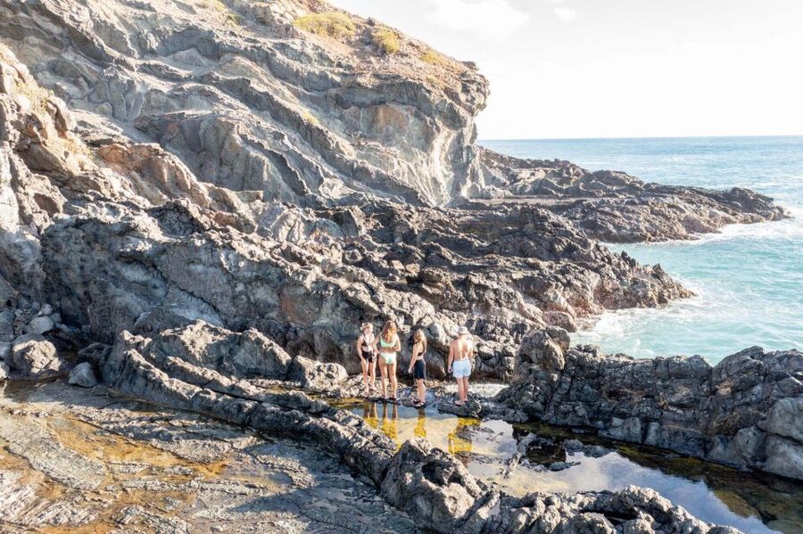 Mokulua Islands Self-Guided Kayak Adventure - Swimming in Queens Bath