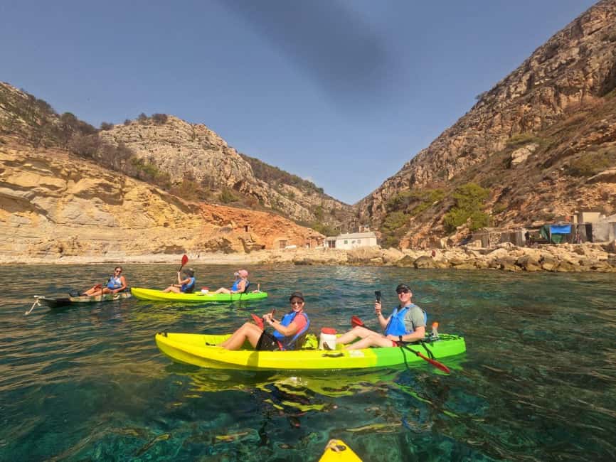 Moraig: Kayak Excursion to Moraig & Cave peces-testos - Practical preparation for the coast