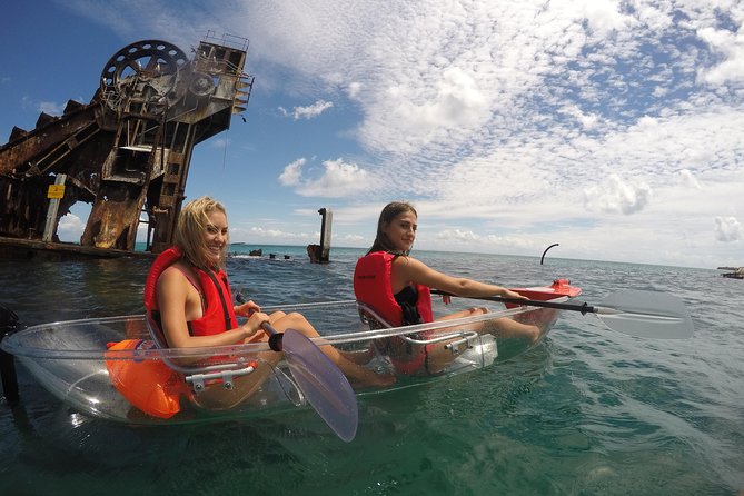 Moreton Island Day Trip (Kayak, Snorkel & Sandboard) frm Brisbane or Gold Coast - Riding the beach to the Tangalooma Wrecks