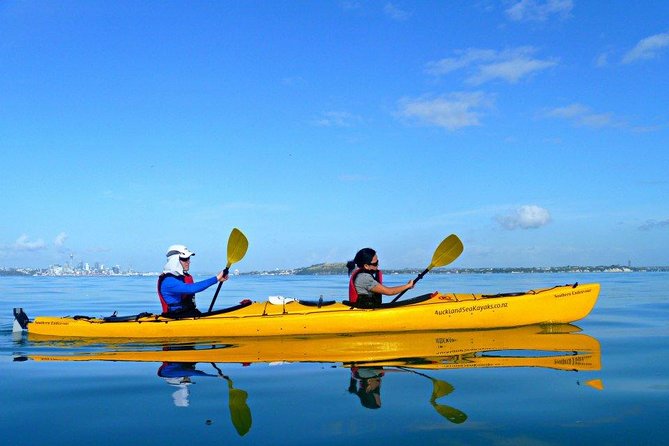 Motukorea / Browns Island Sea Kayak Journey - Morning tea on an island