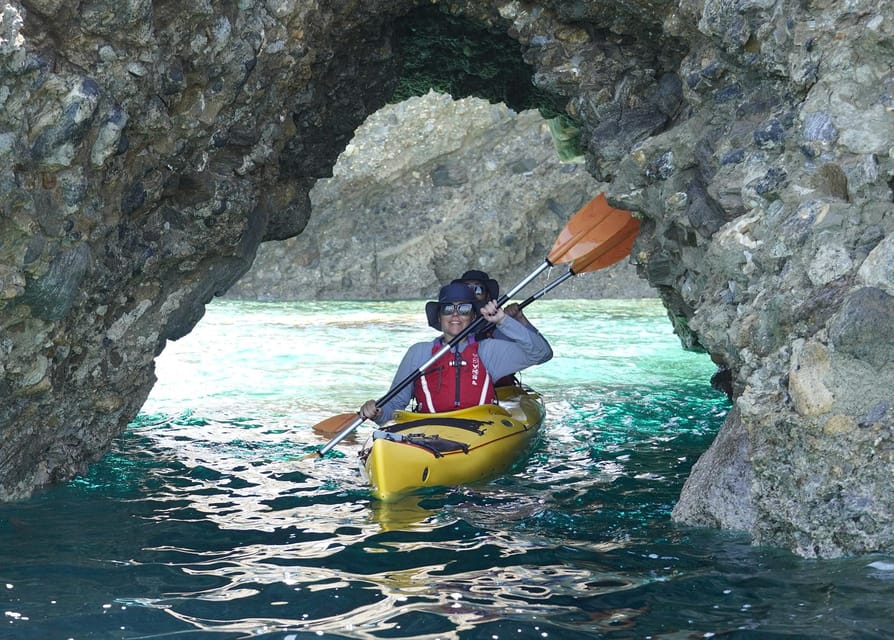 Naxos: Kampos Farm Sea Kayak Tour with Snorkeling & Picnic - Caves, Arches, and Narrow Coastal Channels